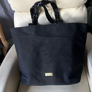 Jimmy Choo Black Canvas Large Tote